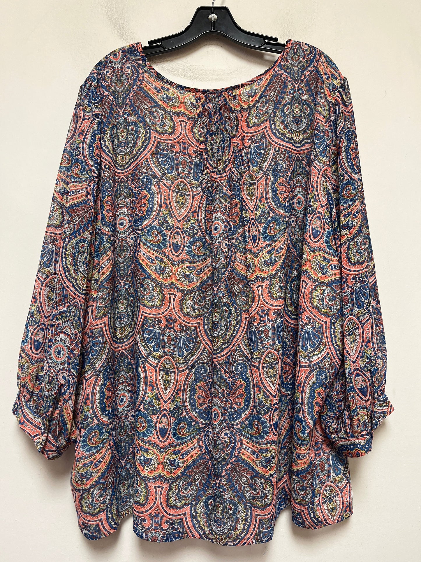 Paisley Print Top Long Sleeve Tommy Hilfiger, Size 3x