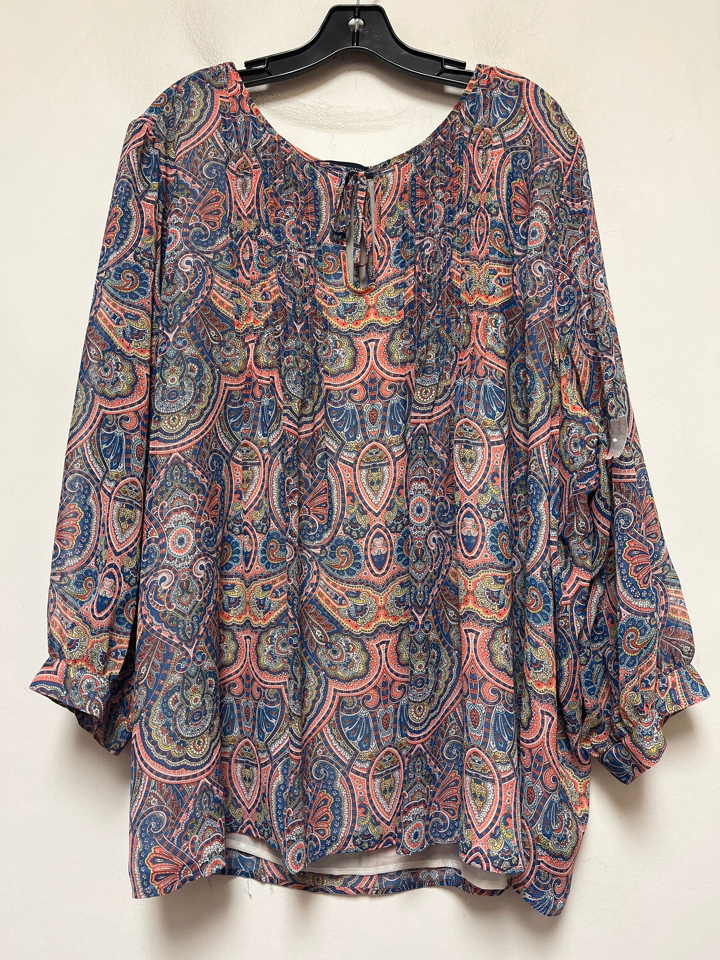 Paisley Print Top Long Sleeve Tommy Hilfiger, Size 3x