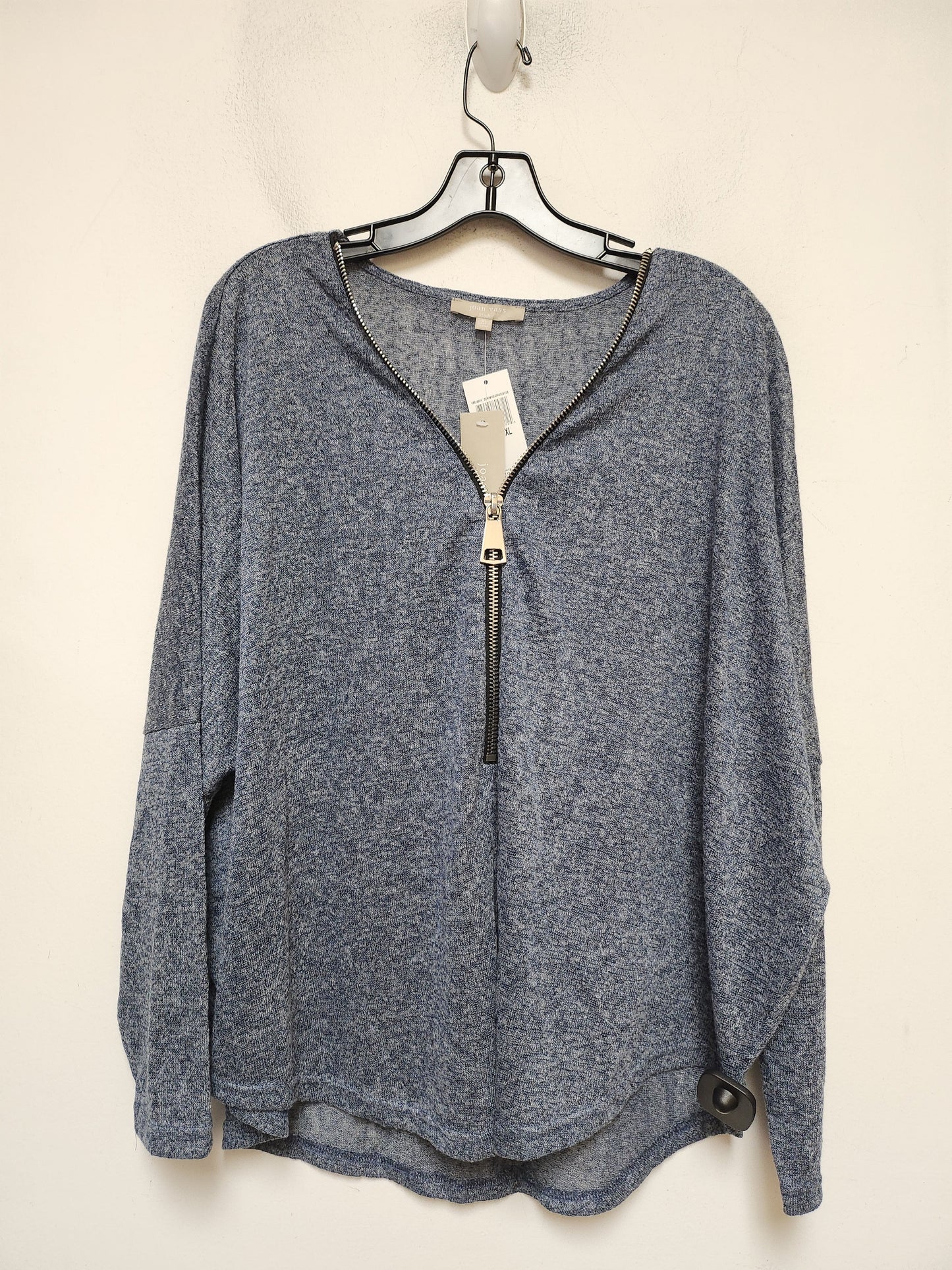 Top Long Sleeve By Joan Vass In Blue, Size: Xl