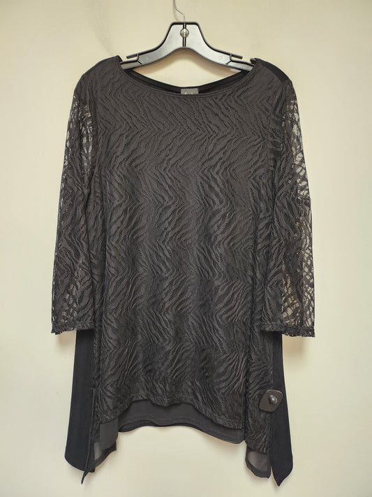 Top Long Sleeve By Chicos In Black, Size: M