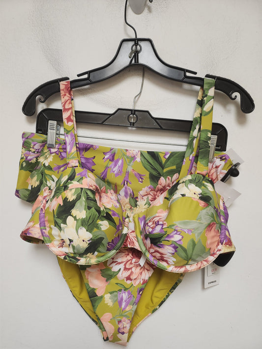 Swimsuit 2pc By Express In Floral Print, Size: Xl