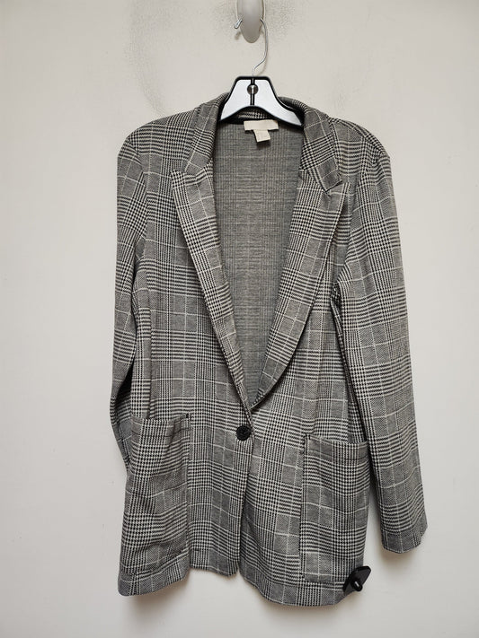 Blazer By H&m In Plaid Pattern, Size: L