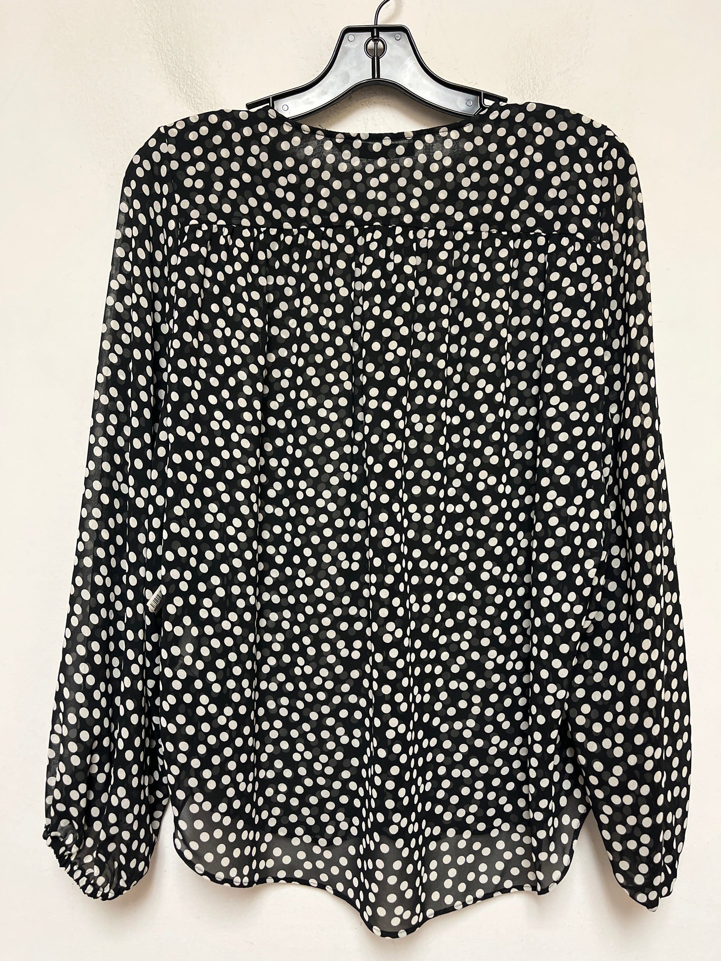 Top Long Sleeve By Zara In Polkadot Pattern, Size: S