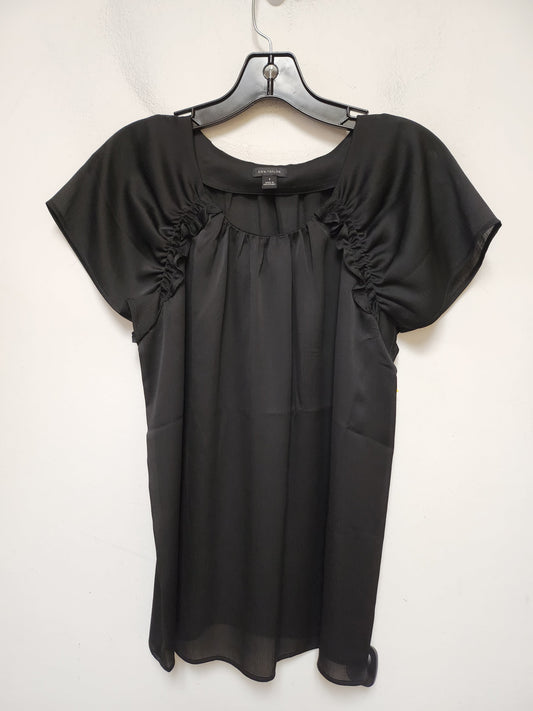 Top Short Sleeve By Ann Taylor In Black, Size: S