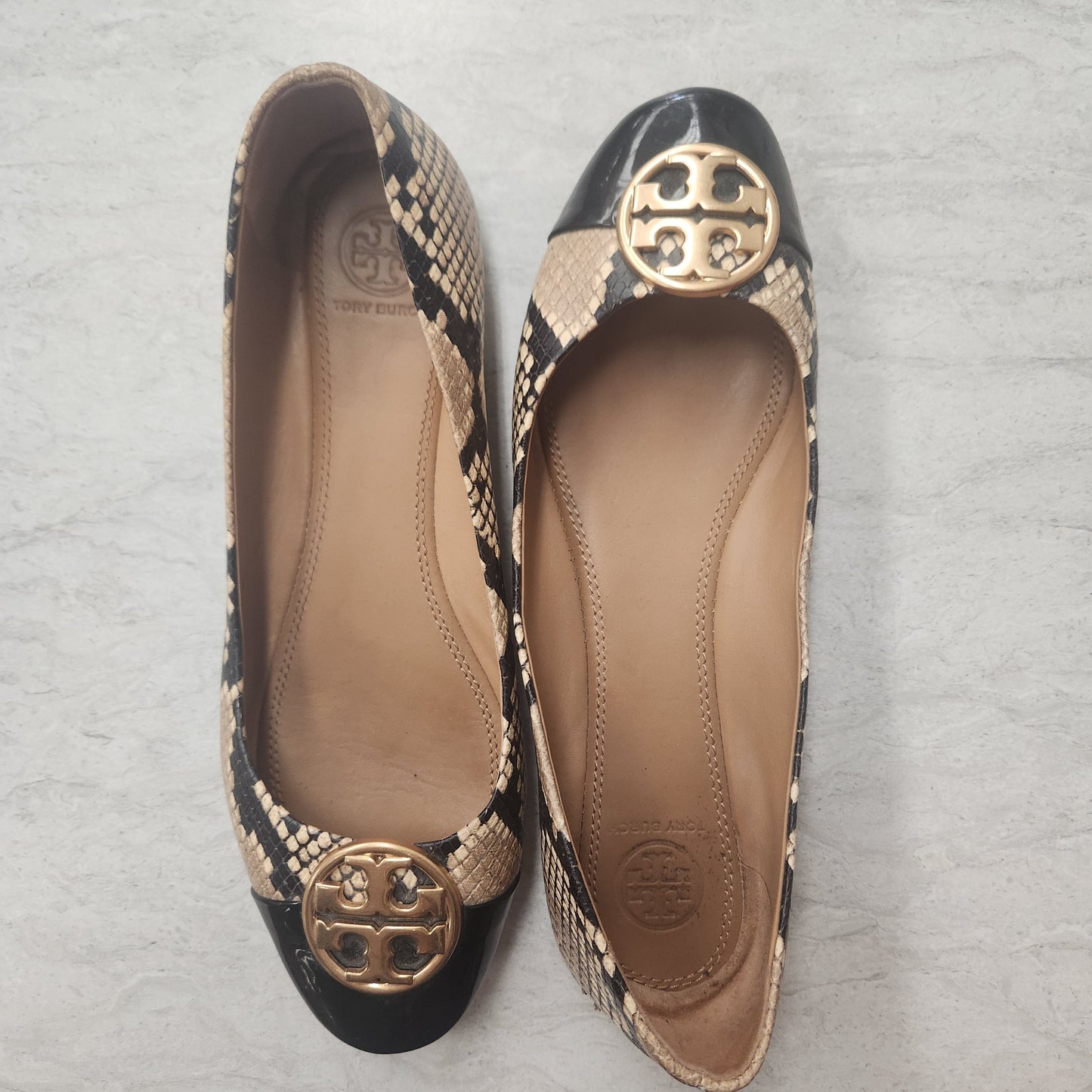 Shoes Designer By Tory Burch In Snakeskin Print, Size: 8.5