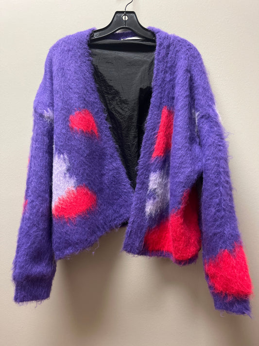 Jacket Faux Fur & Sherpa By Zara In Purple, Size: L