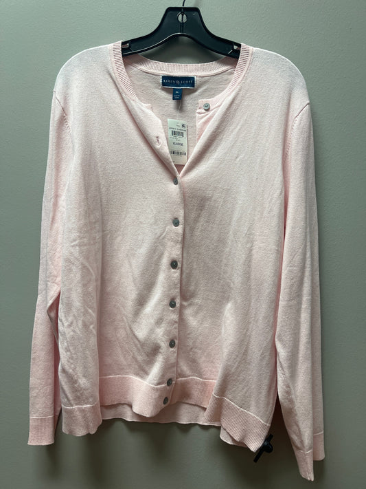 Sweater Cardigan By Karen Scott In Pink, Size: 02 Piece Set