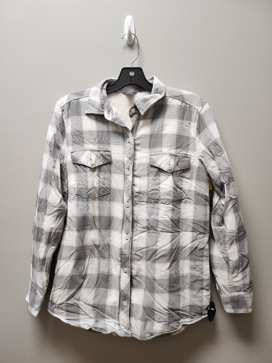 Jacket Shirt By Eddie Bauer In Plaid Pattern, Size: S