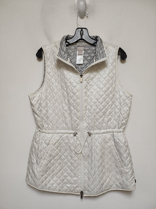 Vest Puffer & Quilted By Chicos In Ivory, Size: M