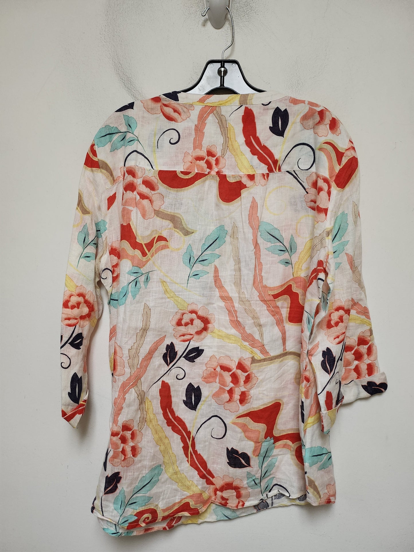 Top Long Sleeve By Jm Collections In Floral Print, Size: 2x