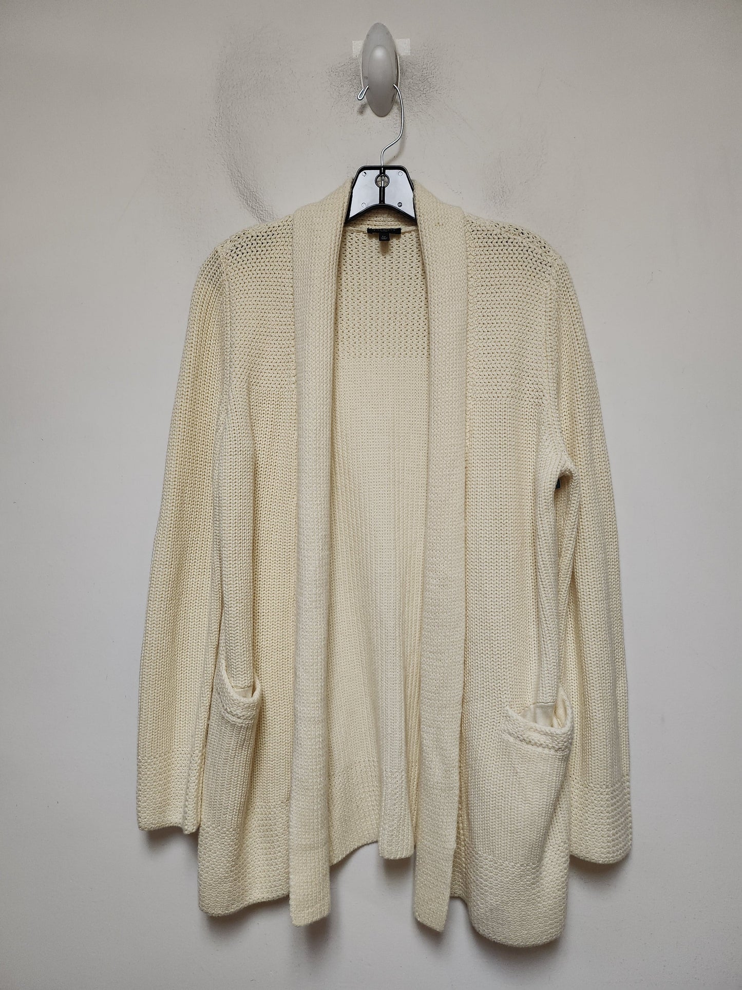 Sweater Cardigan By Talbots In Cream, Size: Lp