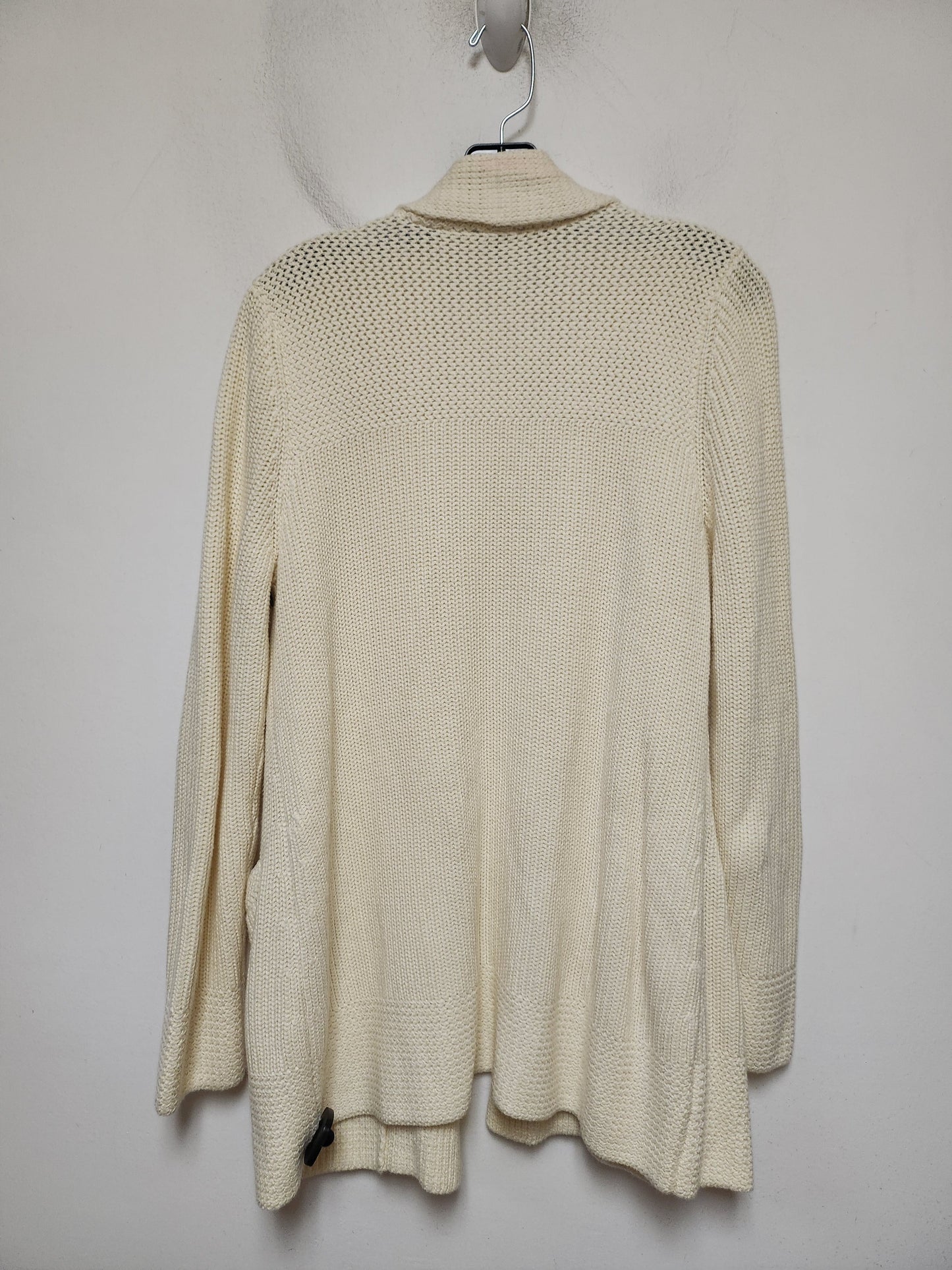 Sweater Cardigan By Talbots In Cream, Size: Lp