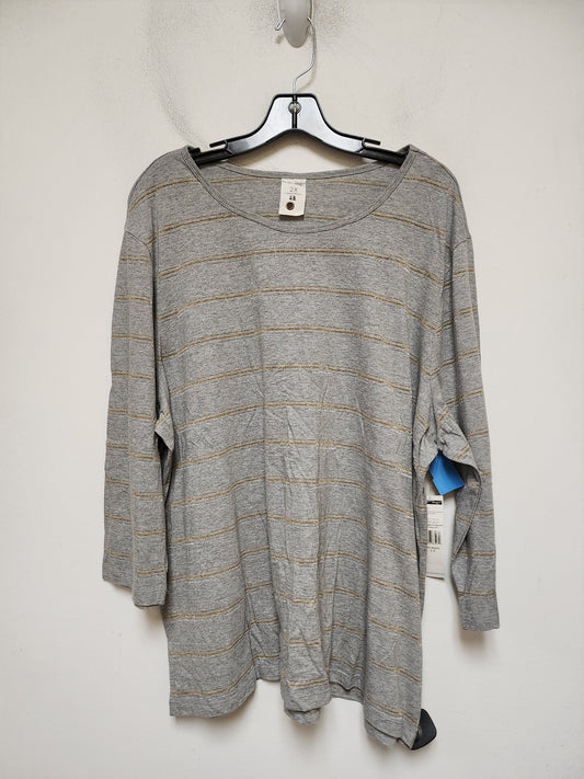 Top Long Sleeve Basic By Clothes Mentor In Striped Pattern, Size: 2x