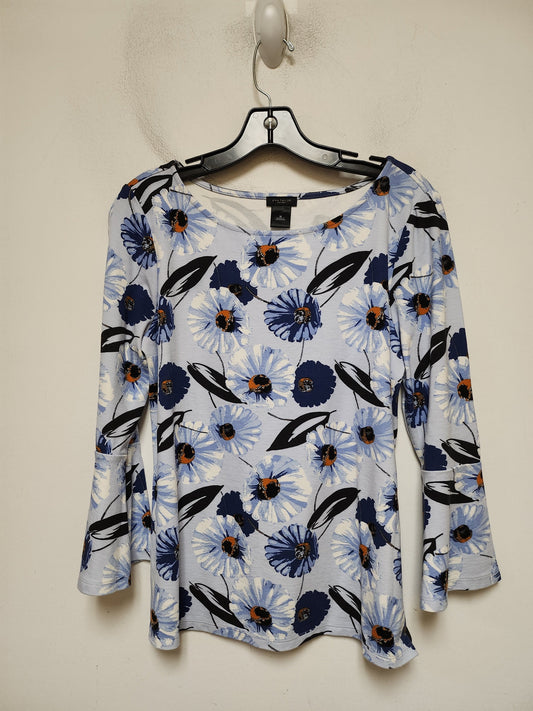 Top Long Sleeve Basic By Ann Taylor In Floral Print, Size: M