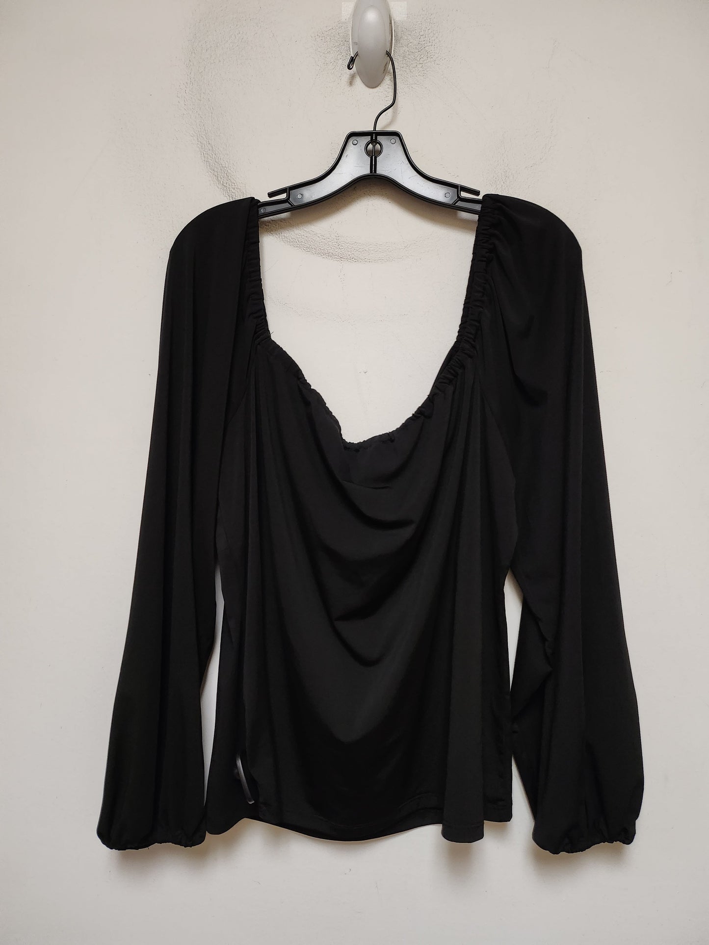 Top Long Sleeve By Eloquii In Black, Size: 2x