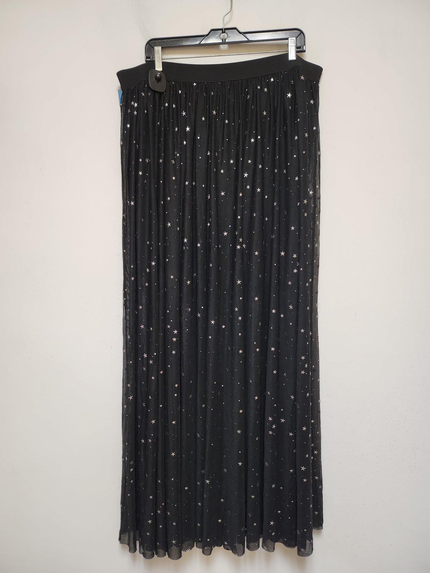 Skirt Maxi By Shein In Black & Silver, Size: 26