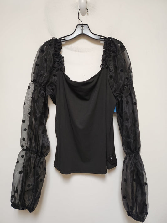 Top Long Sleeve By Eloquii In Black, Size: 2x