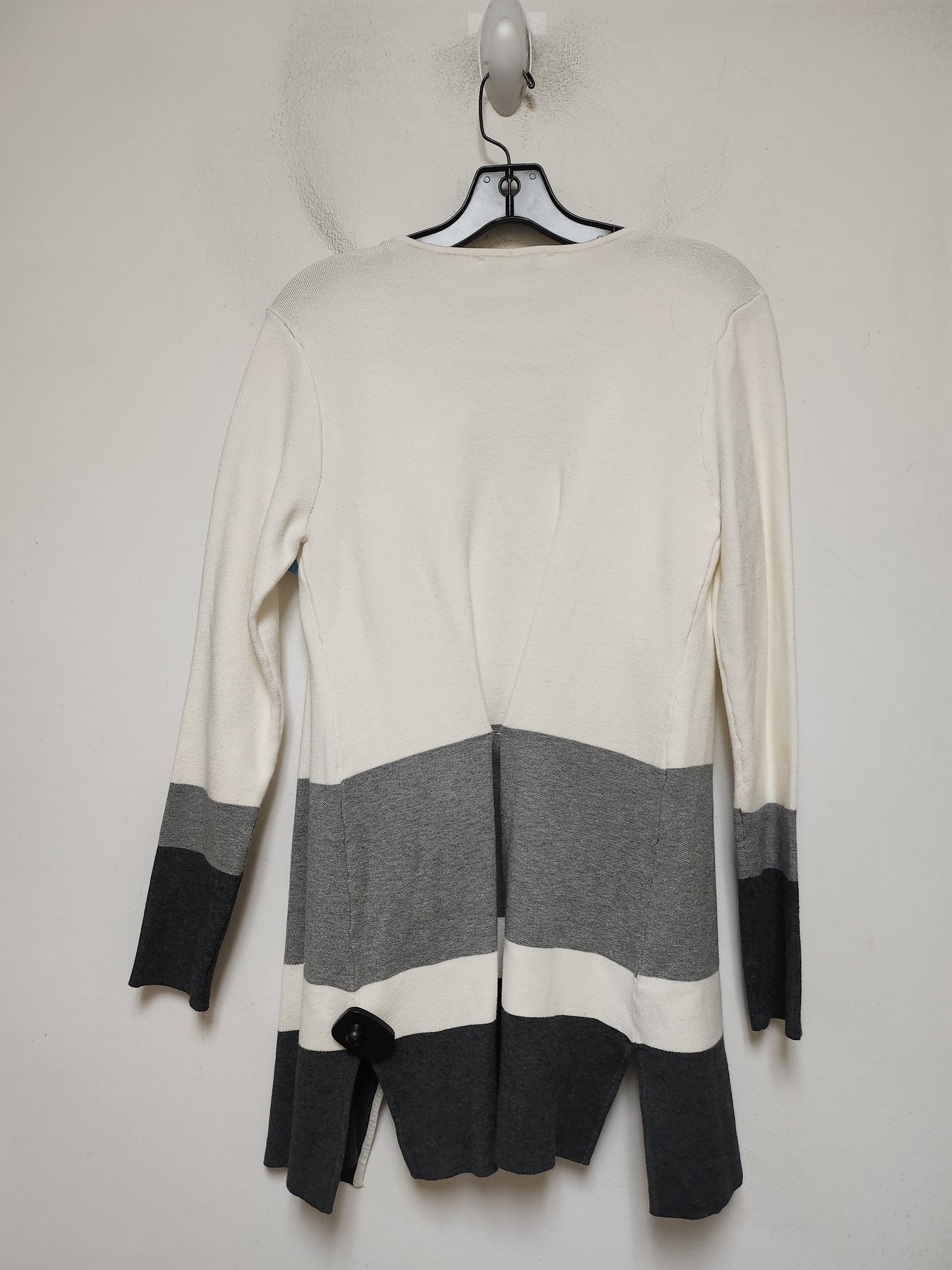 Sweater Cardigan By White House Black Market In Cream & Grey, Size: Xs