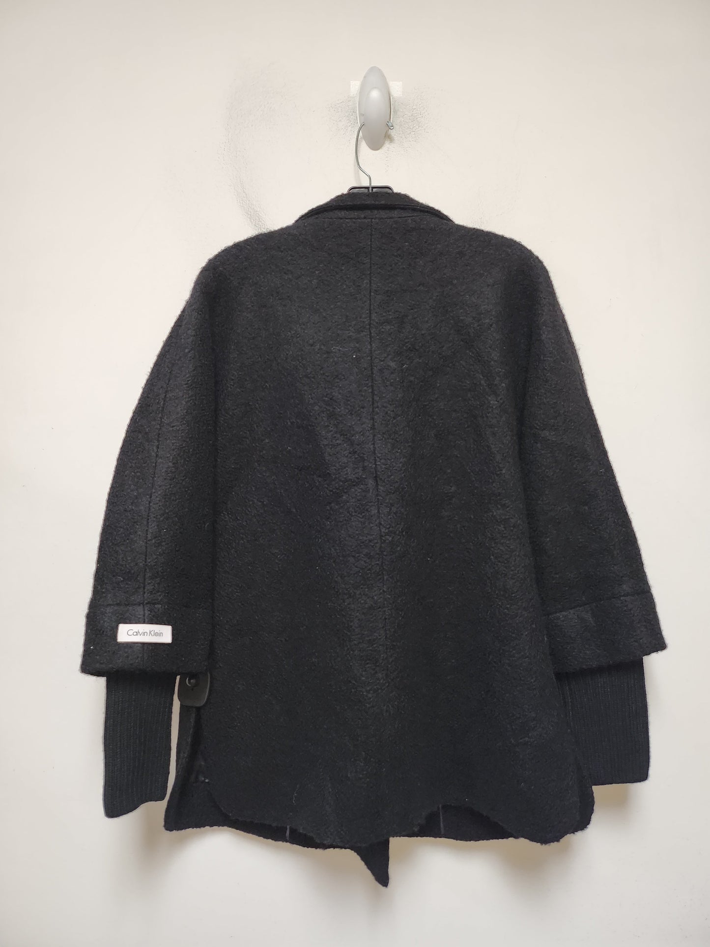 Coat Peacoat By Calvin Klein In Black, Size: S