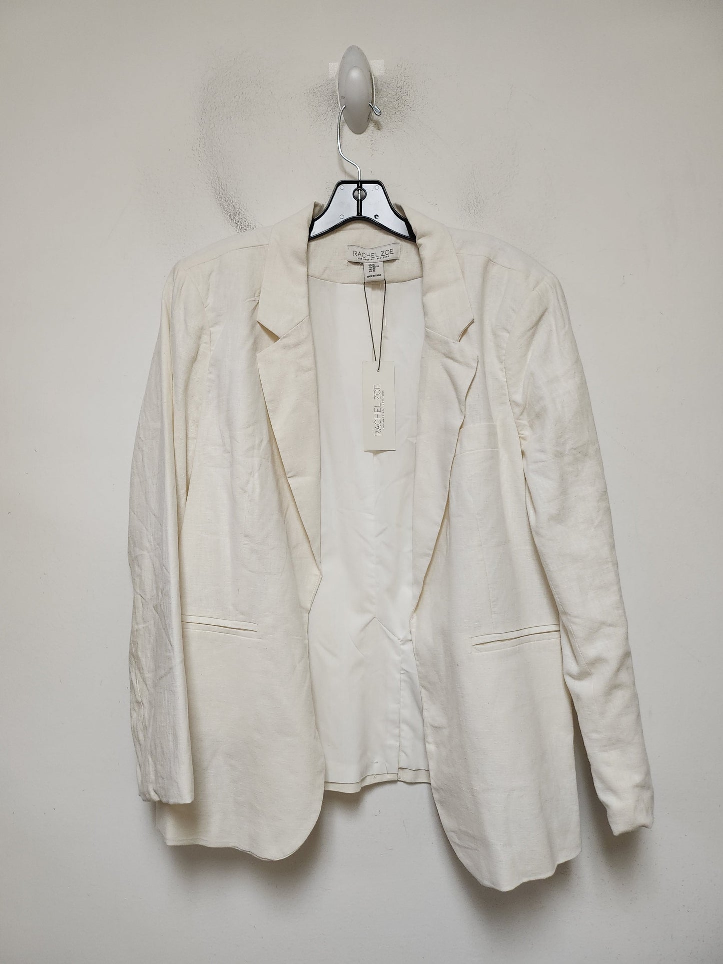 Blazer By Rachel Zoe In Ivory, Size: Xl