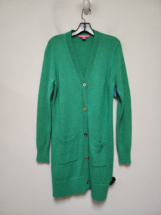 Sweater Cardigan Designer By Lilly Pulitzer In Green, Size: L