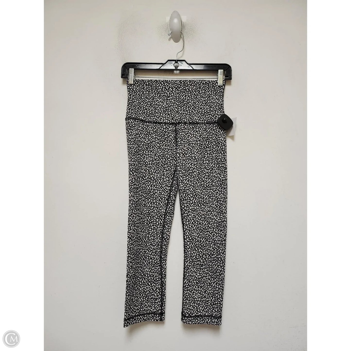 Athletic Leggings By Lululemon In Black & White, Size: S
