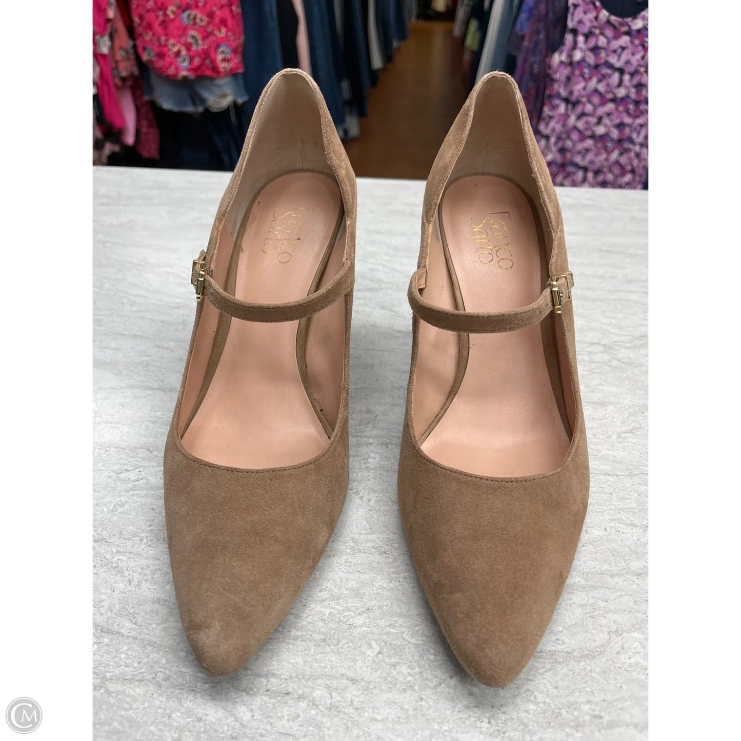 Shoes Heels Stiletto By Franco Sarto In Tan, Size: 10