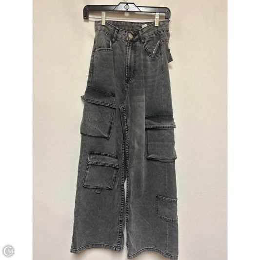 Jeans Wide Leg By Divided In Grey Denim, Size: 0