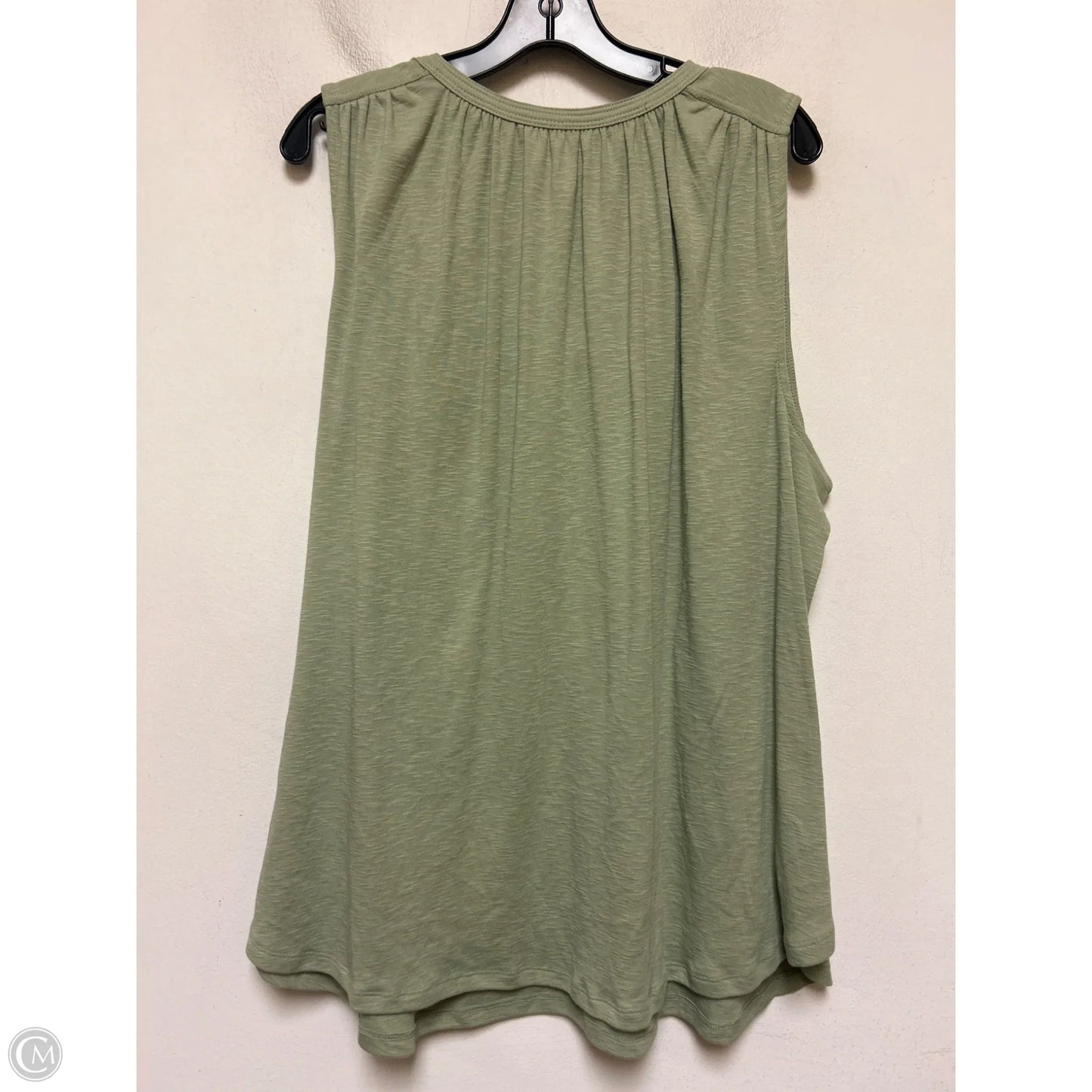 Top Sleeveless Basic By Ava & Viv In Green, Size: 2x