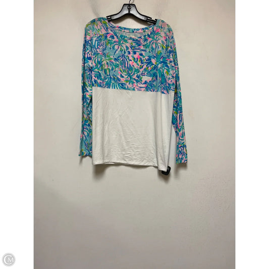 Top Long Sleeve Designer By Lilly Pulitzer In Tropical Print, Size: M