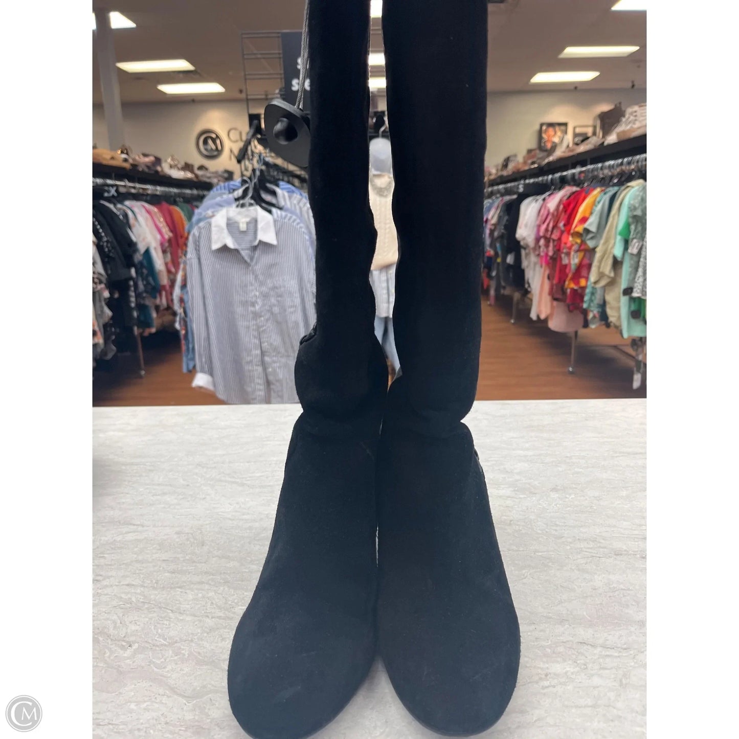 Boots Knee Heels By Gianni Bini In Black, Size: 11