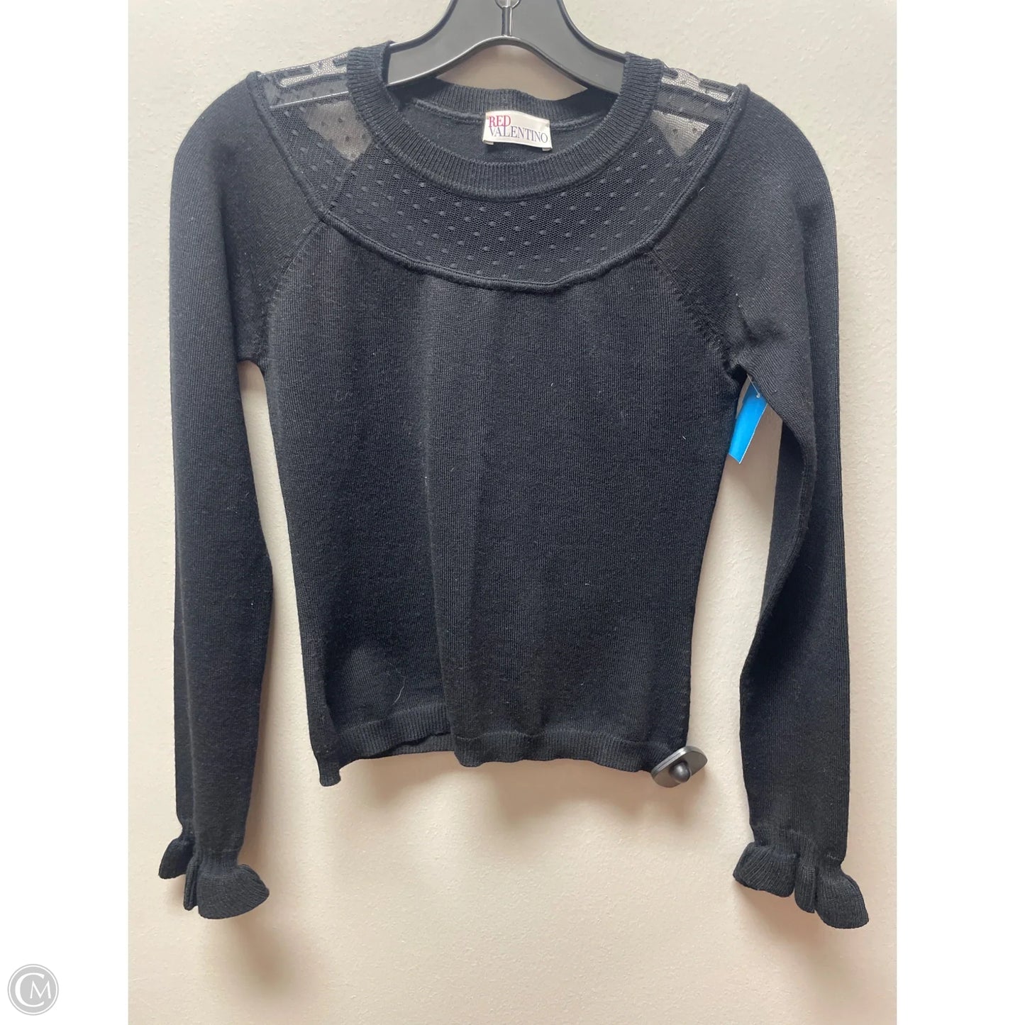 Top Long Sleeve Designer By Valentino-mario In Black, Size: S