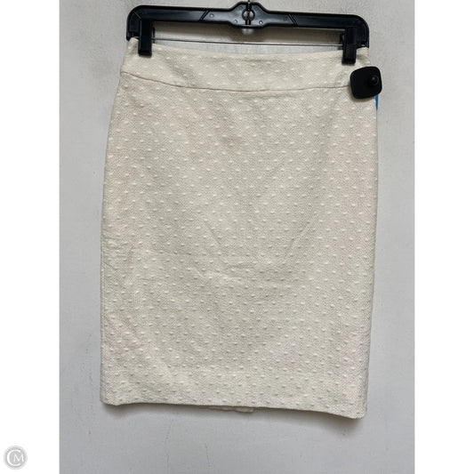 Skirt Midi By Ann Taylor In Cream, Size: 0