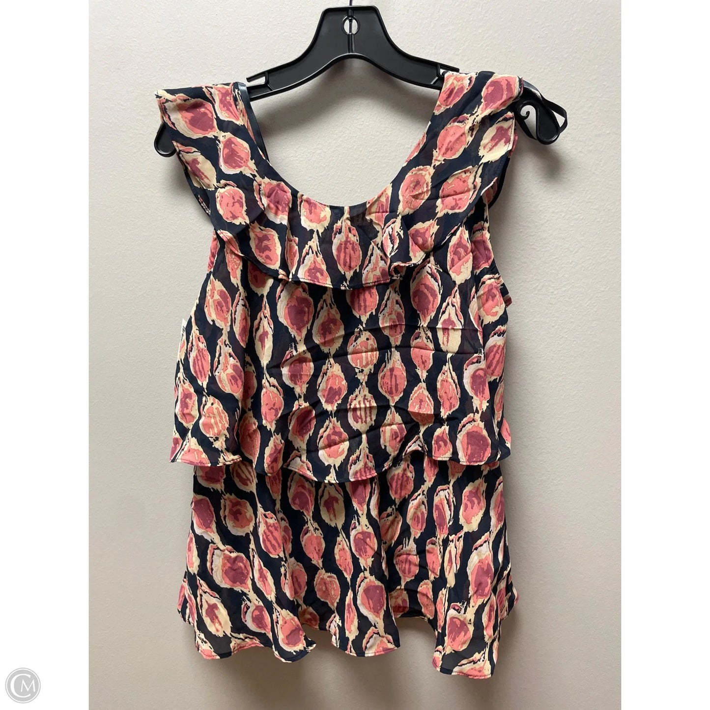 Top Sleeveless By Mossimo In Black & Pink, Size: M