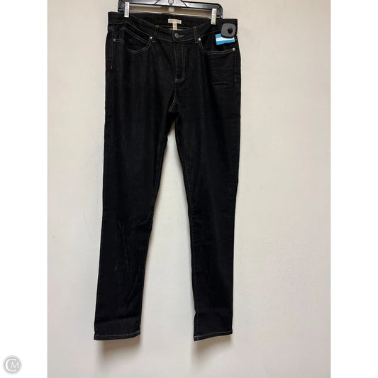 Jeans Straight By Eileen Fisher In Black Denim, Size: 14