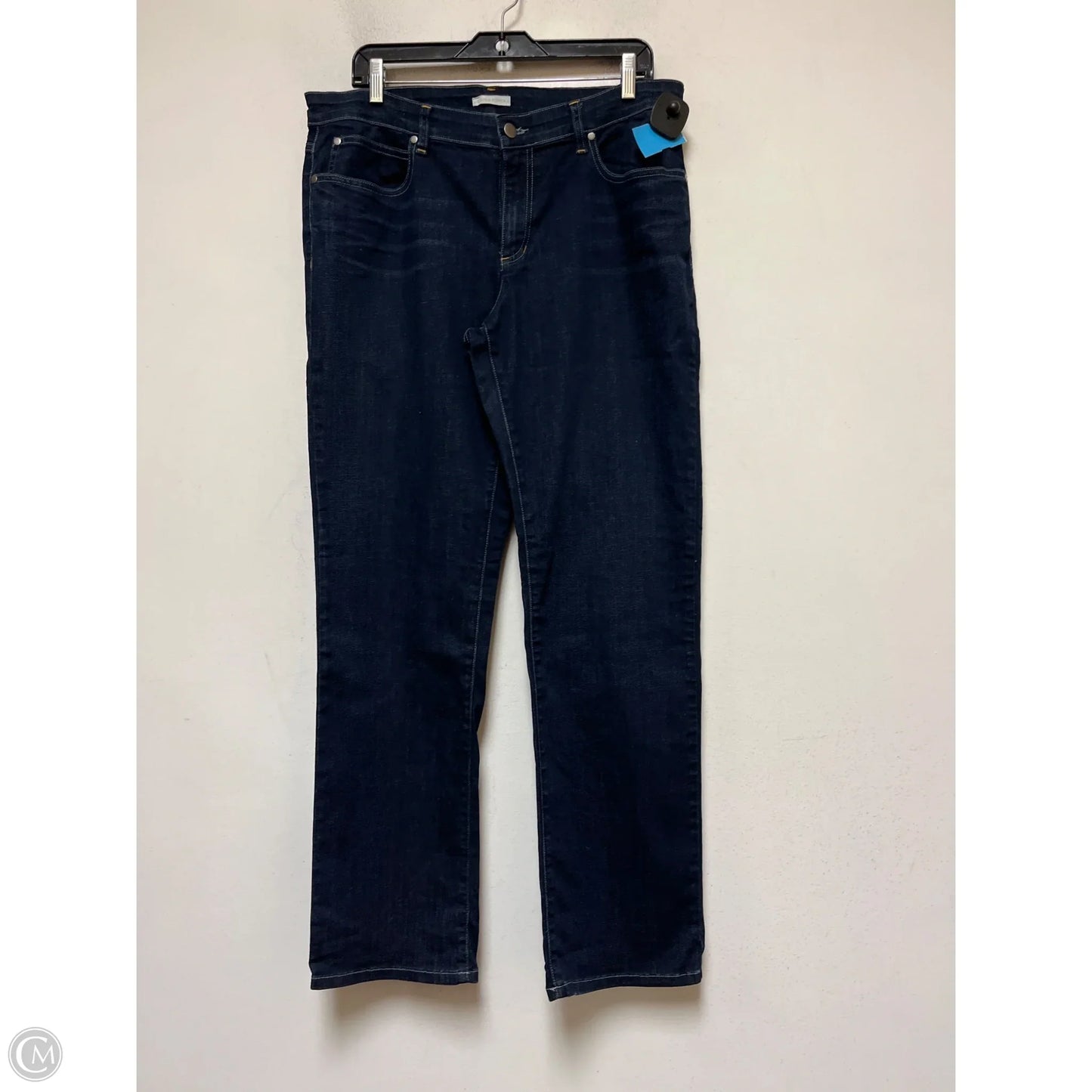 Jeans Straight By Eileen Fisher In Blue Denim, Size: 14