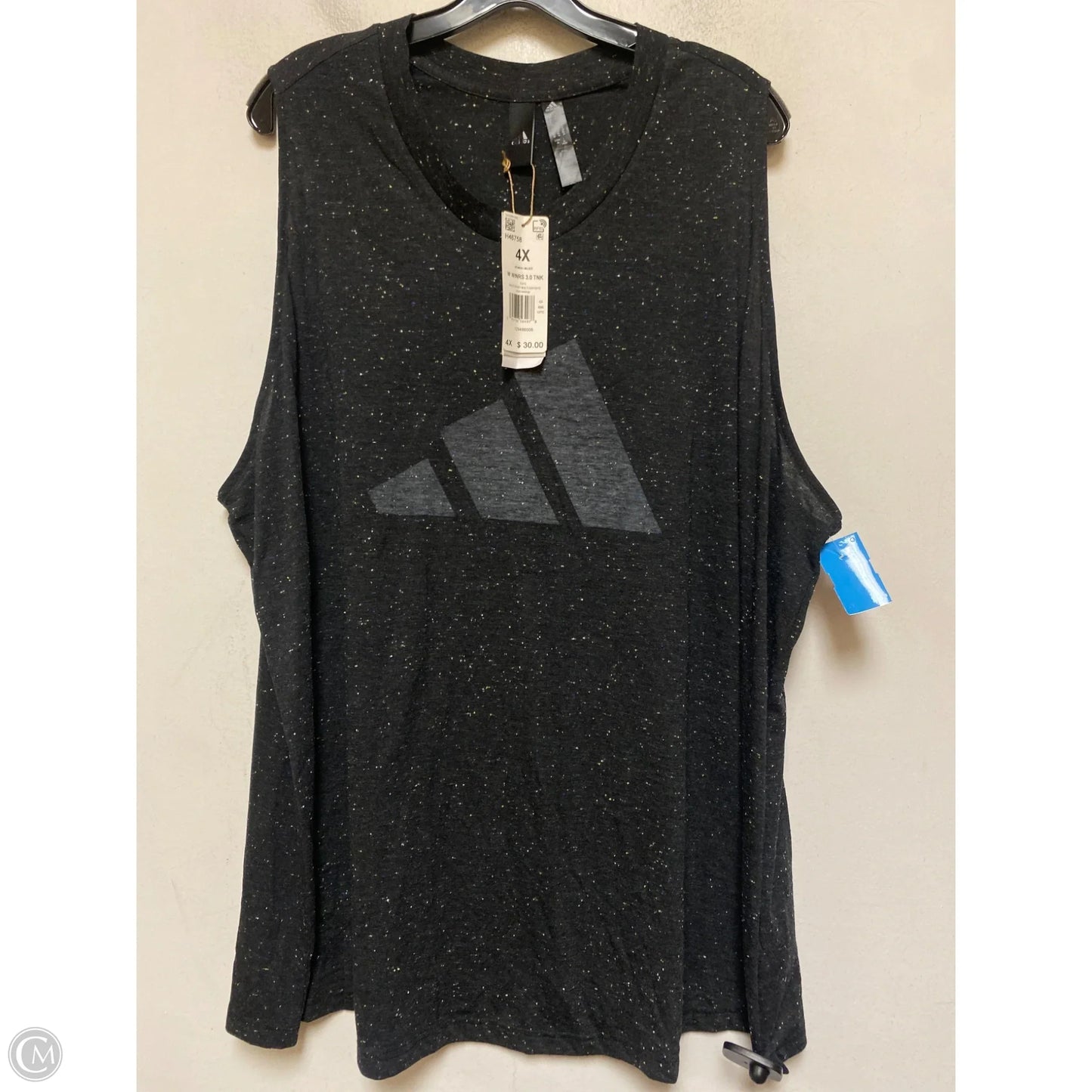 Athletic Tank Top By Adidas In Grey, Size: 4x