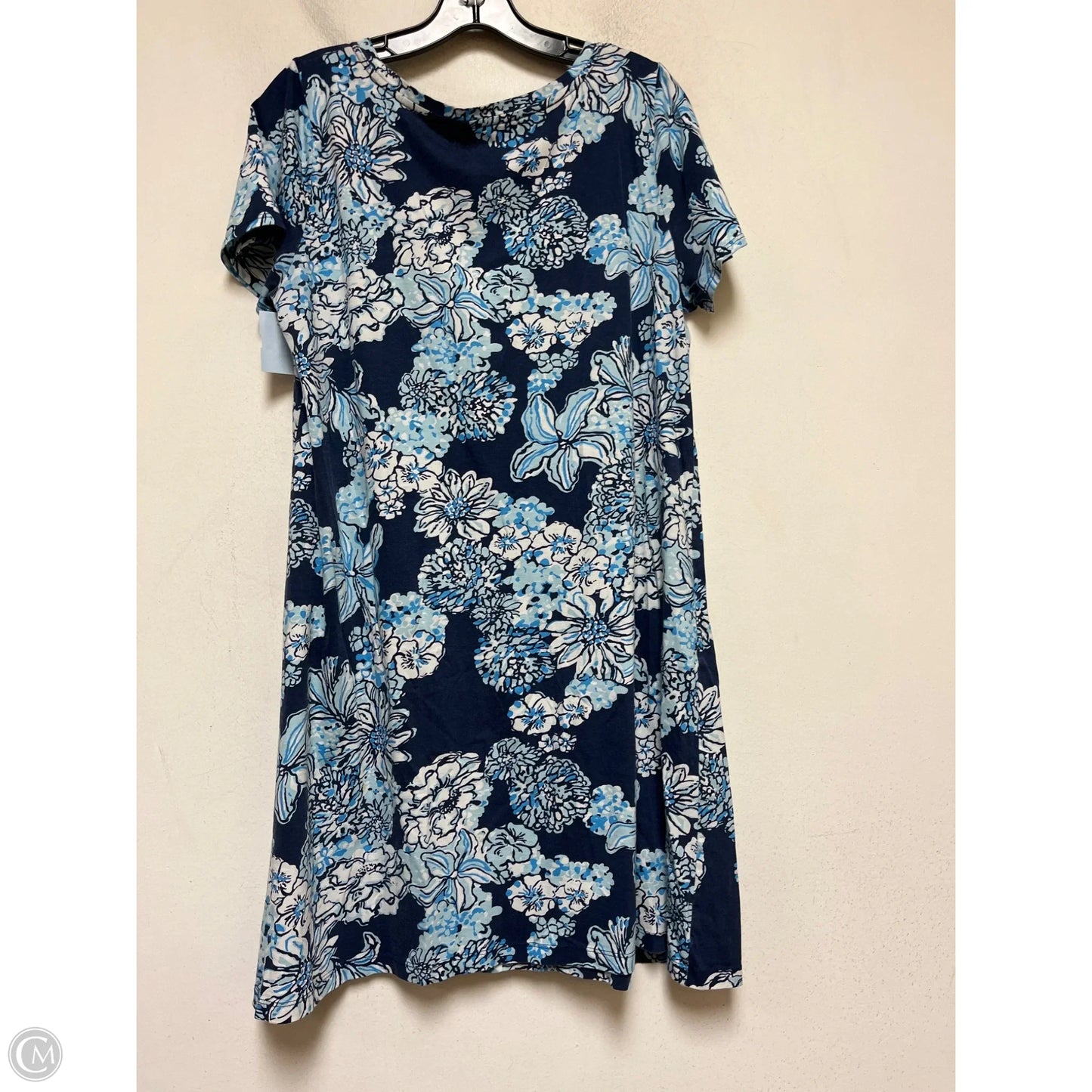 Dress Designer By Lilly Pulitzer In Blue & White, Size: L