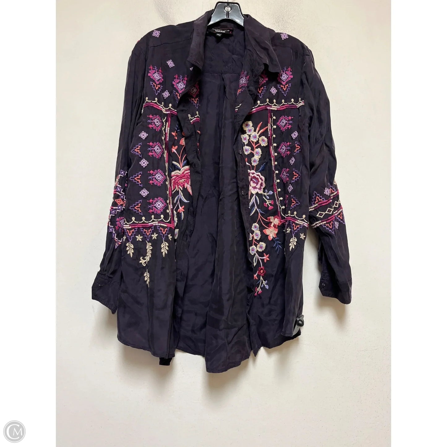 Top Long Sleeve By Johnny Was In Purple, Size: L
