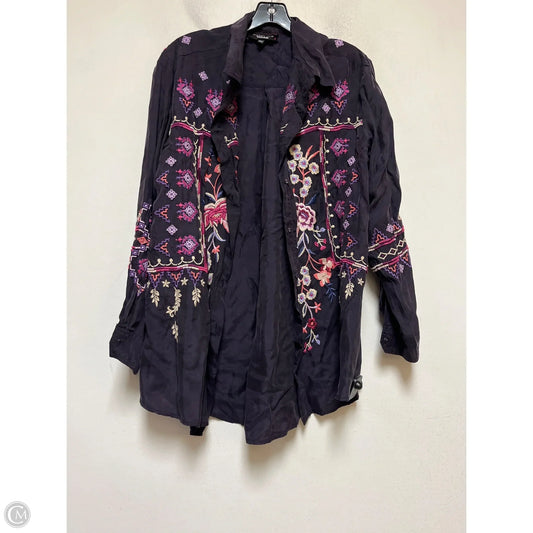 Top Long Sleeve By Johnny Was In Purple, Size: L