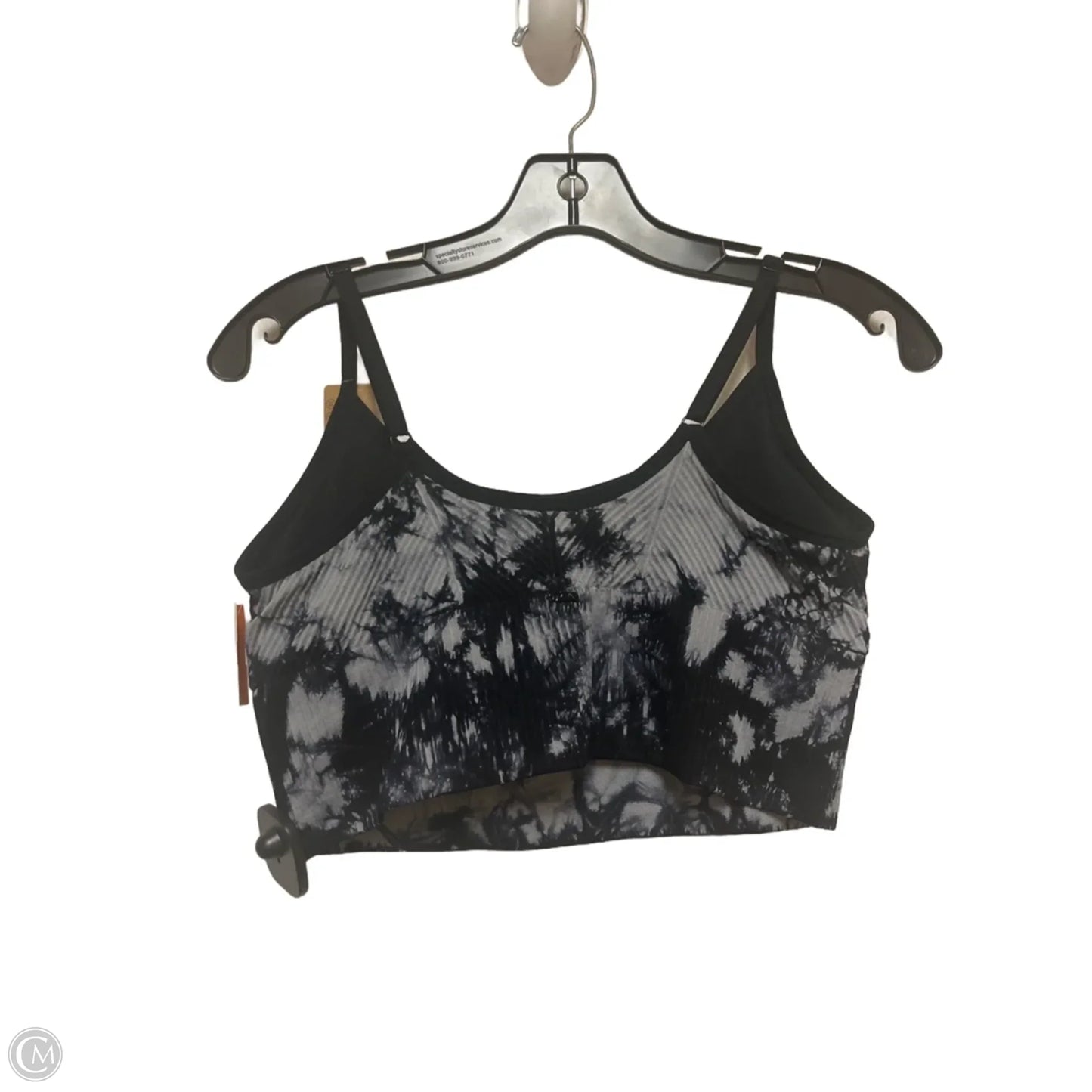 Athletic Bra By Pink In Black & Grey, Size: L