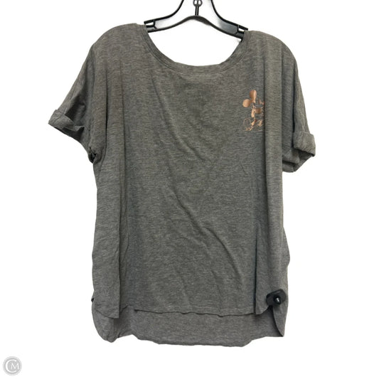 Top Short Sleeve By Disney Store In Grey, Size: Xl