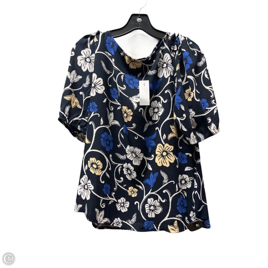 Top Short Sleeve By Ann Taylor In Floral Print, Size: S