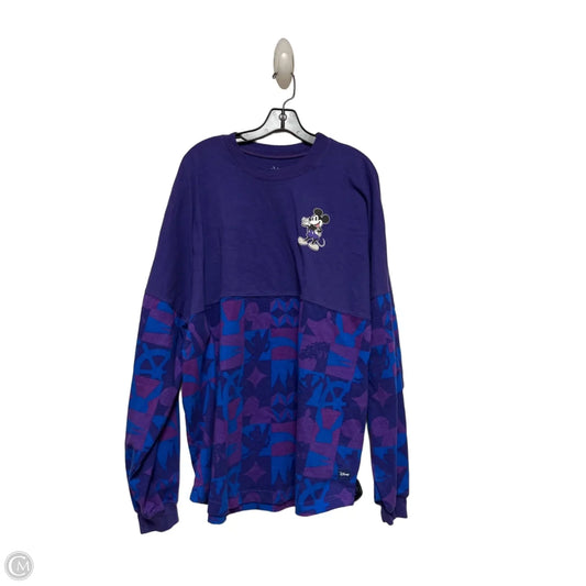 Top Long Sleeve By Disney Store In Blue & Purple, Size: Xl