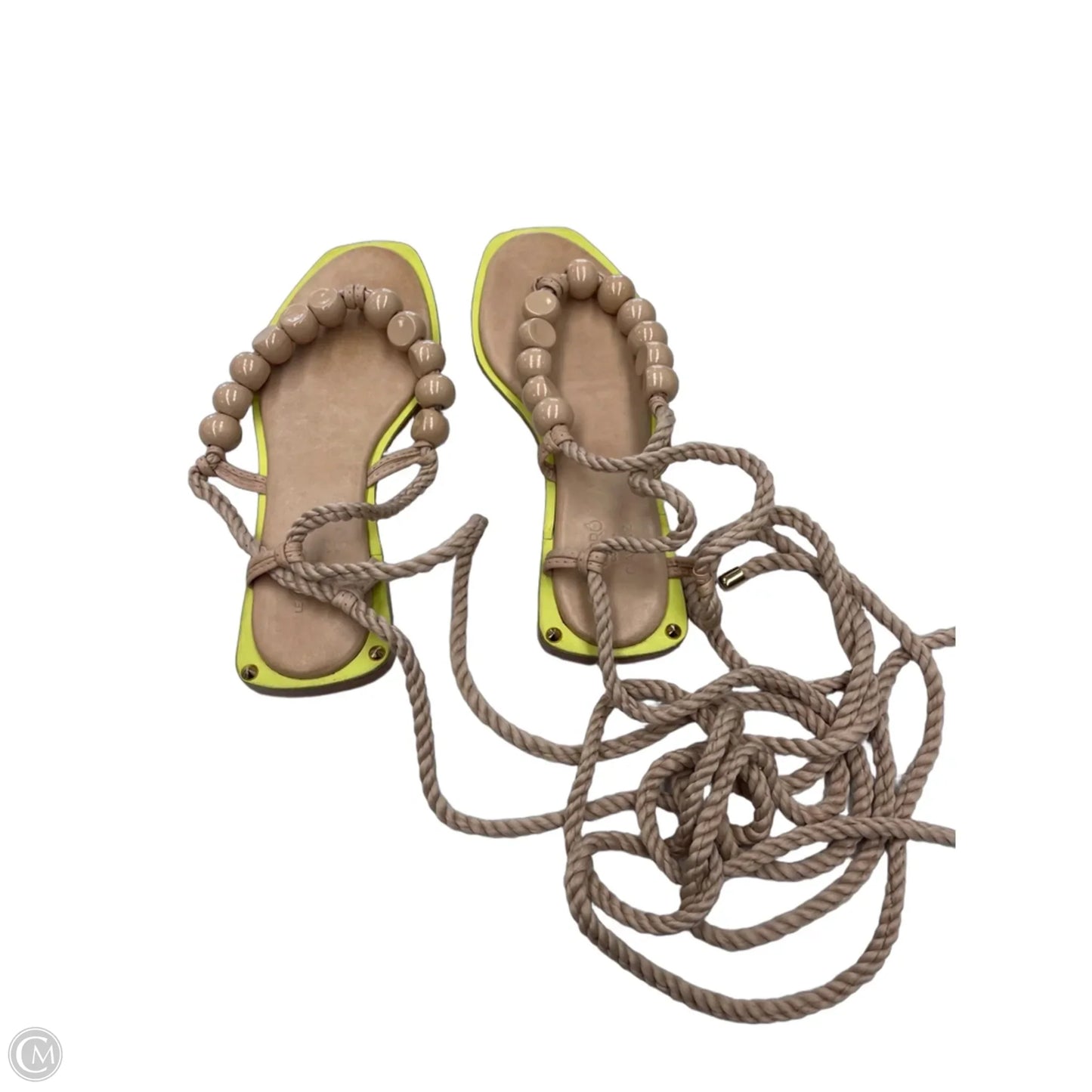 Sandals Flats By Clothes Mentor In Tan, Size: 5