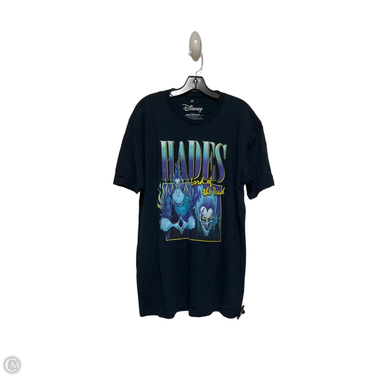 Top Short Sleeve By Disney In Blue, Size: 2x