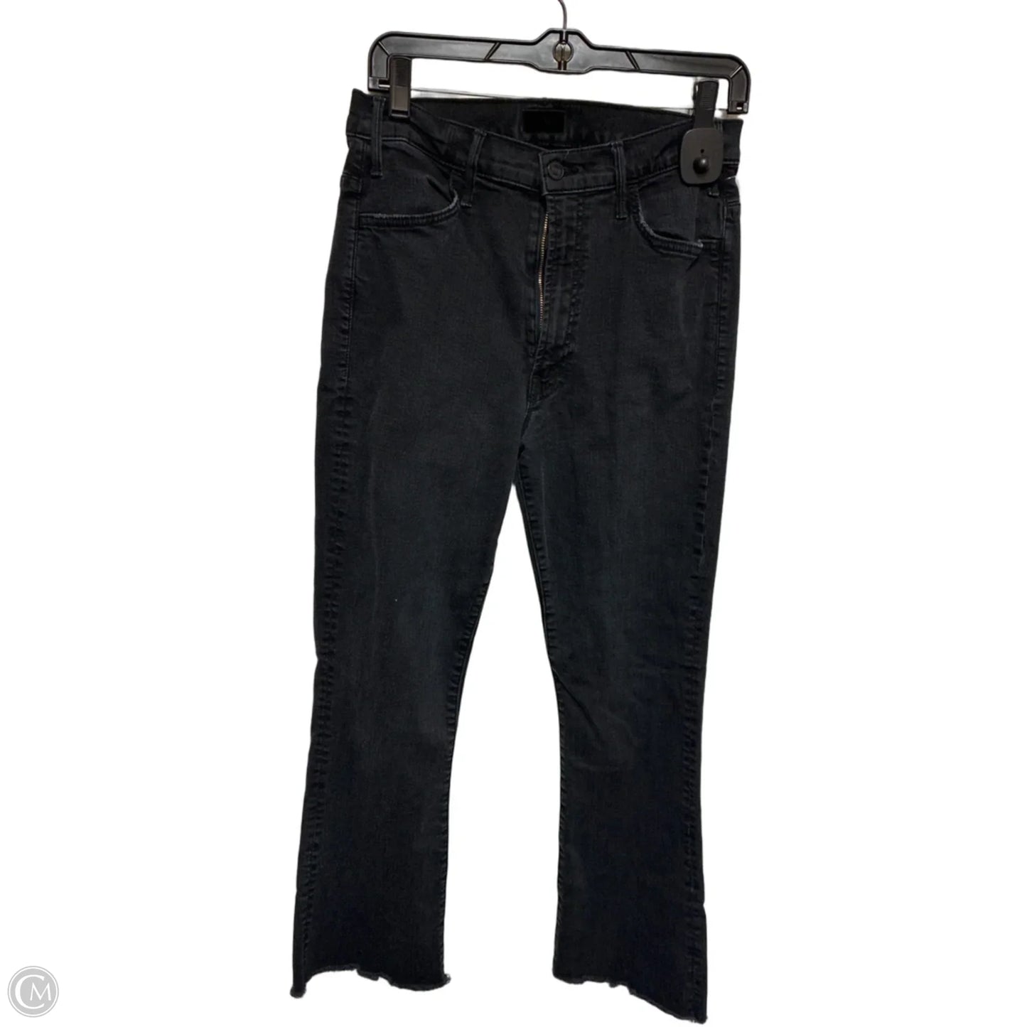 Jeans Straight By Mother In Black Denim, Size: 8