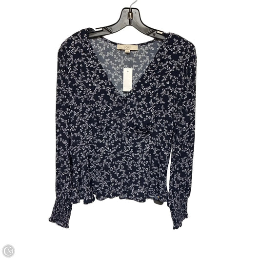 Top Long Sleeve By Loft In Floral Print, Size: S