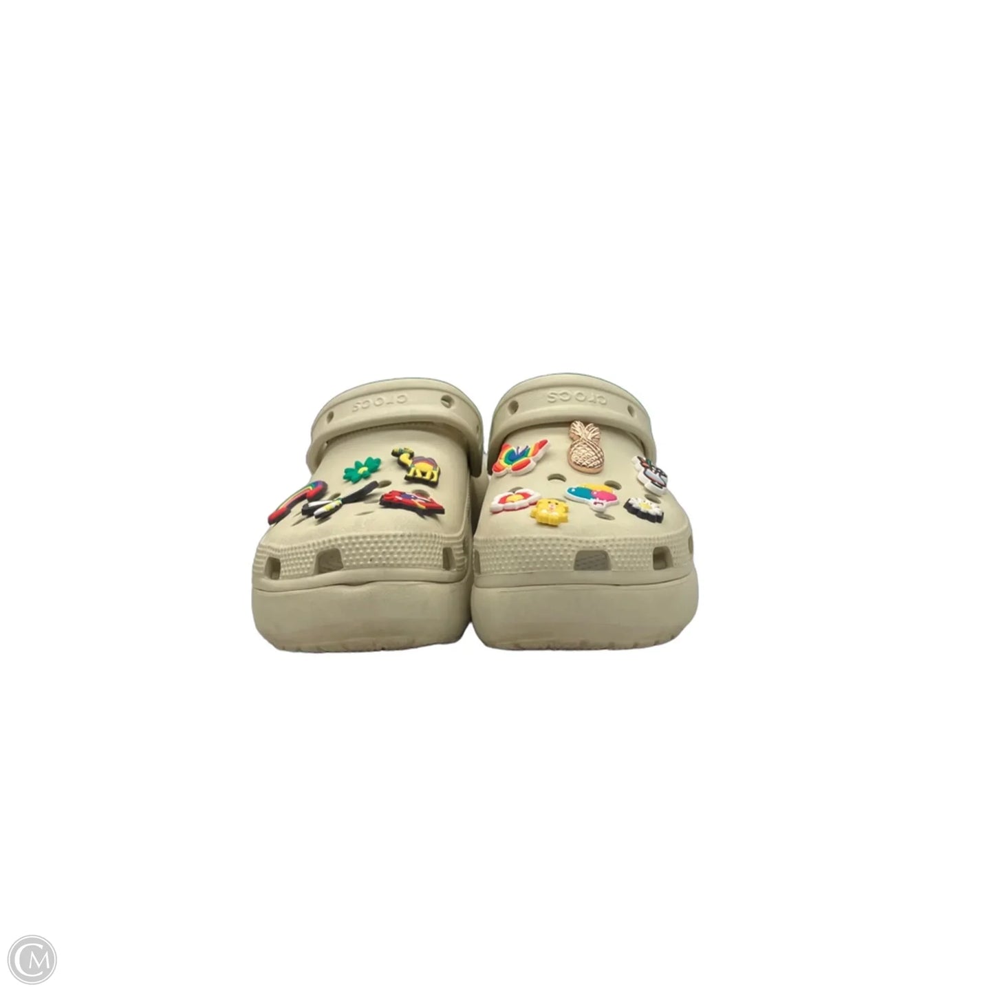 Shoes Flats By Crocs In Tan, Size: 8