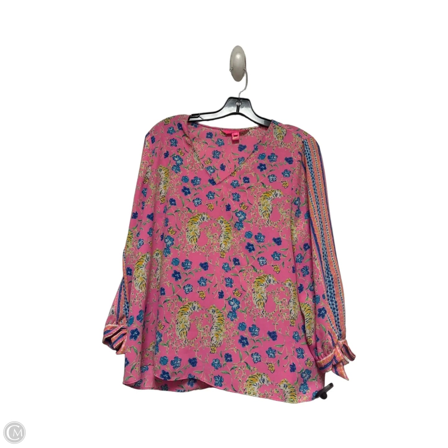 Top Long Sleeve Designer By Lilly Pulitzer In Floral Print, Size: M